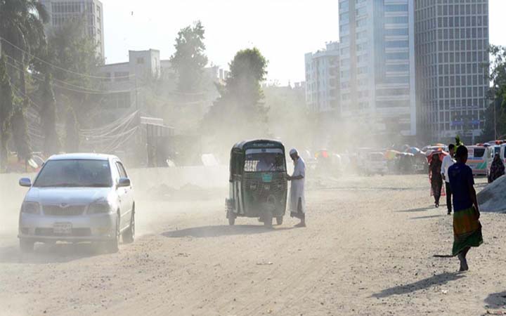 বায়ুদূষণে আজ শীর্ষে মালয়েশিয়ার কুচিং, ঢাকা অষ্টম